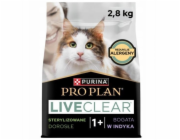 PURINA Pro Plan LiveClear Sterilised Rich in turkey - suché krmivo pro kočky - 2,8kg