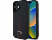Pevný kryt Red Bull RBHMP16S24CFGSMK iPhone 16 6.1 černý/černý Carbon Fiber Power Bar MagSafe