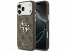 Guess PU 4G Metal Logo kryt iPhone 17 Pro Max hnedý