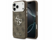 Guess PU 4G Metal Logo kryt iPhone 17 Pro Max hnedý
