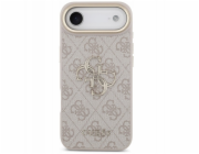Guess PU Leather 4G Metal Logo Gold Frame kryt iPhone Air ružový