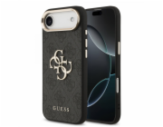 Guess PU Leather 4G Metal Logo Gold Frame kryt iPhone Air čierny