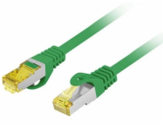 Lanberg Patchcord cat.6a s/ftp lszh cu 15m zelený, schválený Fluke