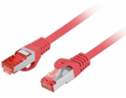 Lanberg Patchcord cat.6 s/ftp lszh cu 5m červený, schválený Fluke