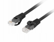 Lanberg Patchcord cat.6 UTP LSZH cu 15m černý, schválený Fluke