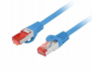 Lanberg Patchcord cat.6 s/ftp lszh cu 3m modrý, schválený Fluke