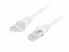 Lanberg Patchcord cat.6 UTP LSZH cu 1m bílý, schválený Fluke