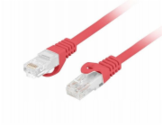 Lanberg Patchcord cat.6 UTP LSZH cu 0,5m červený, fluorescenční, schválený