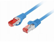 Lanberg Patchcord cat.6 s/ftp lszh cu 15m modrý, schválený Fluke