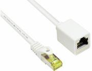 Good Connections Prodlužovací patch kabel RJ45 s ochranou Cat.7 RohCable and slip protection (RNS), S/FTP, PiMF, bez halogenů, 600 MHz, OFC, bílý, 0,5 m, Good Connections (8070VR-005W)