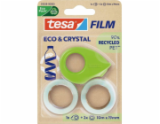 Tesa ECO* & CRYSTAL, 2 role 10m x 19mm blistr, s dávkovačem
