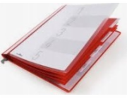 Durable Odolná závěsná složka A4 s 5 přihrádkami, červená