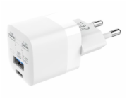 Vision - Sítový adaptér - 30 Watt - 3 A - QC 3.0 - 2 výstupní konektory (USB-C, USB) - bílá - Evropa