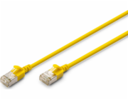 Digitus CAT 6A Třída Ea, F/FTP, kroucená dvojlinka, Cu, LSZH, AWG 32/7, délka: 0,5 m, žlutý