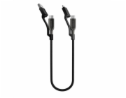 Nomad Univerzální kevlarový kabel USB-C, 0,3 m, karbidový