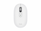 Trust Seron Slim/Kancelářská/Optická/3 200 DPI/USB+BT/Bílá