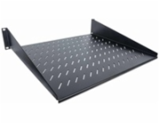 Intellinet police do racku 19", Fixed Shelf, 2U, 400mm depth, Front mounting, max load 25kg, Black