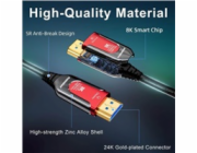PREMIUMCORD Ultra High Speed HDMI 2.1 optický fiber kabel 8K@60Hz, zlacené 10m
