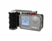 Kovové ochranné pouzdro s rukojetí Puluz pro DJI Osmo Action 5 Pro / Action 4 / Action 3