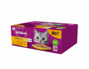WHISKAS Poultry feast in jelly – mokré krmivo pro kočky – 80 × 85 g
