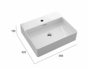 Umyvadlo Domberg DB2001 50,5 cm x 42,5 cm bílé