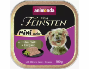 ANIMONDA Vom Feinsten Senior Mini Chicken with game and oregano - vlhké krmivo pro psy - 100g