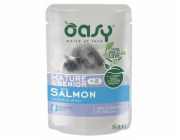 OASY Chunks in gravy Mature & Senior with Salmon - mokré krmivo pro kočky - 85g