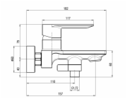 DOMOLETTI Koupelnová baterie Nil, chrom, krátký výtok