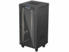 Lanberg FF01-6624-12BL rack 24U Volně stojící rack Černá