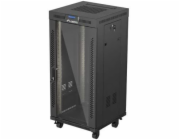 Lanberg FF01-6624-12BL rack 24U Volně stojící rack Černá