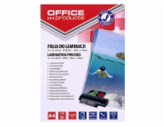 OFFICE PRODUCTS Laminovací fólie, A4, 2×80 mikronů, lesklá, 100 ks, průhledná