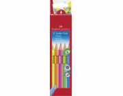 Faber-Castell Jumbo Grip tužky 5 barev, neon, kartonové balení Faber-Castell (110994 FC)