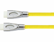 PYTHON Python HDMI« 2.0 kabel 4K2K kabel Nylongeflecht gelb 0,5m