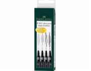 Faber-Castell Faber Castell Pitt černé kreslicí pera 4 ks