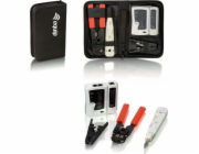 Equip 129503 Netzwerk Werkzeugset Anlegewerkzeug. LAN Tester. Kabelabisolierer und Crimpzange