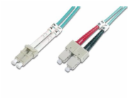 Digitus Fiber Optic Patch Cable, LC to SC,50/125 µ, Duplex, Class OM3 3 m