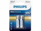 1x2 Philips Ultra Alkaline AA battery