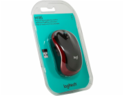 Logitech Wireless Mouse M185, red