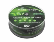 MediaRange DVD-R 4,7 GB, prázdné DVD disky