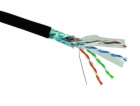 Solarix Kabel FTP PE drát c6 venkovní, 500m/špulka černý,...