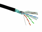 Solarix Kabel FTP PE drát c6 venkovní, 500m/špulka černý, SXKD-6-FTP-PE