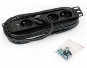 Triton 10 ,4xCZ zásuvka,kontrolka,3x1.5mm - 2m kabel CZ-DE, RAL9005