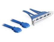 DeLOCK zásuvná deska USB3.0 kolíkový konektor 19 kolíků, kryt slotu