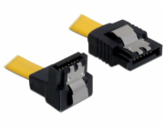 Delock - Kabel SATA - Serial ATA 150/300/600 - SATA (M) pravoúhlý do SATA (M) rovné - 30 cm - palcové svorky - žlutá