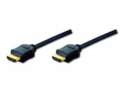 Digitus HDMI High Speed Kabel mit Ethernet, Typ A (schwarz, 1 Meter)