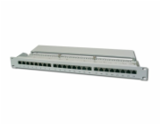 Digitus DN-91624S-EA Digitus CAT 6A Patch Panel, stíněný, 1U, 24 portů, 8P8C, šedý, 483 mm (19 ")