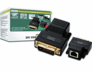 Digitus DVI extender přes CAT 5 do vzdálenosti až 70M, max rozlišení  1920X1200 při 60Hz