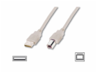 Digitus USB kabel A/samec na B-samec, 2x stíněný, béžový,...