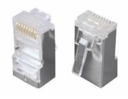 Solarix Modulární konektor 8p8c CAT5E neskládaný, stíněný, pro drát