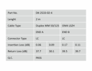 DIGITUS Fiber Optic Patch Cord, LC to LC, Multimode OM4 - 50/125 µ, Duplex Length 2m